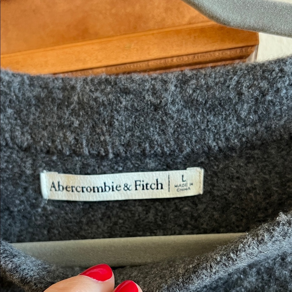 Charcoal Crewneck Women’s Sweater - Picture 2 of 7